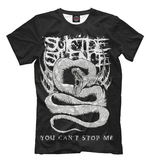 Мужская футболка с изображением Suicide Silence цвета Черный