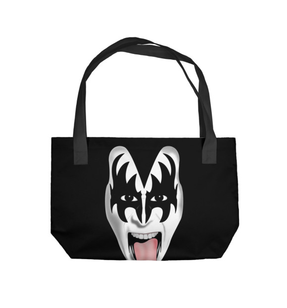 Пляжная сумка с изображением Kiss цвета 