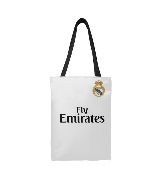 Сумка-шоппер с изображением Форма Реал Мадрид цвета 