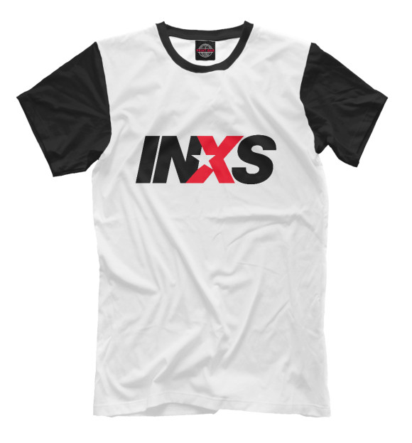 Мужская футболка с изображением INXS WHITESTAR цвета Молочно-белый