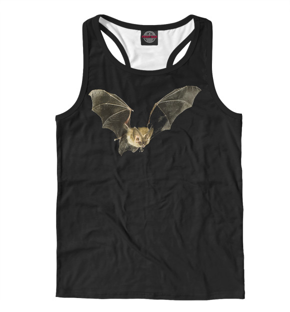 Мужская майка-борцовка с изображением Нетопырь цвета Белый