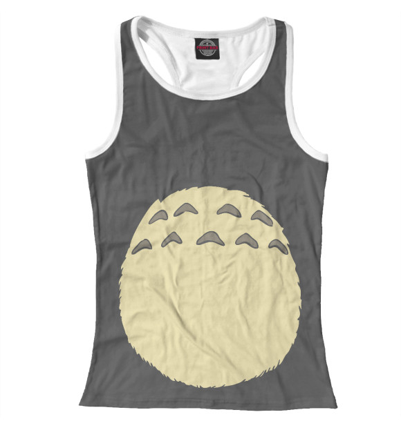 Женская майка-борцовка с изображением Totoro цвета Белый