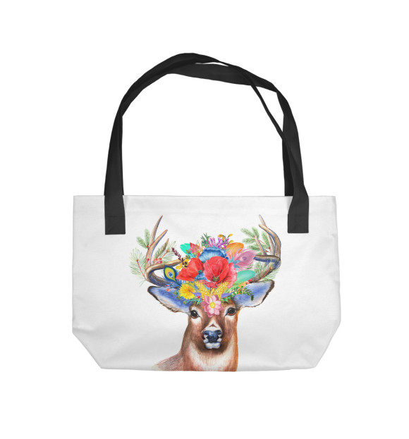 Пляжная сумка с изображением Олень цвета 