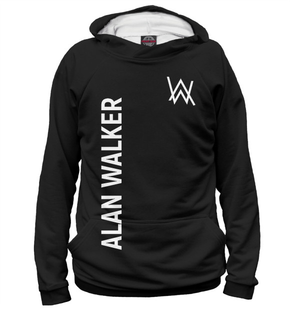 Женское худи с изображением Alan Walker цвета Белый