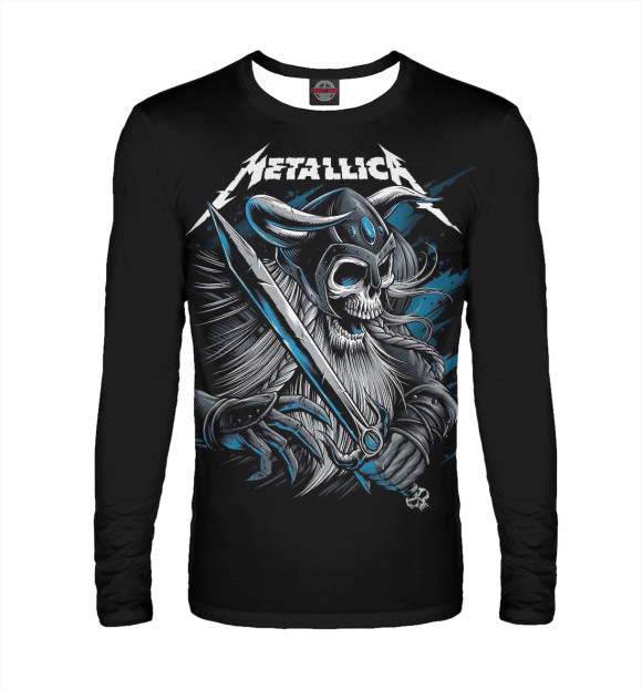 Мужской лонгслив с изображением Metallica цвета Белый