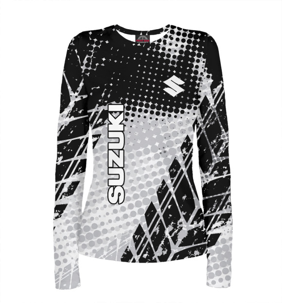 Женский лонгслив с изображением Suzuki цвета Белый