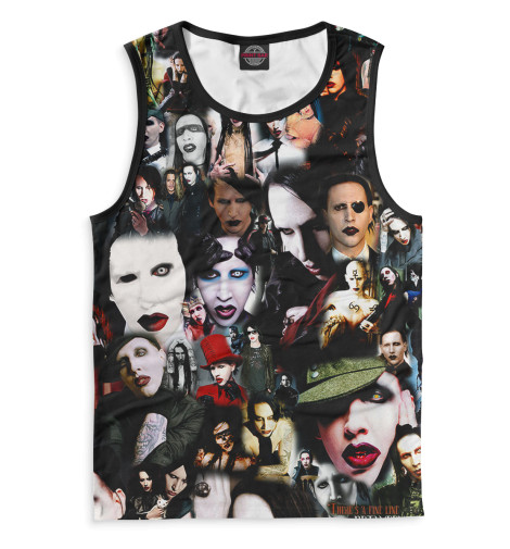 

Майки Print Bar, Белый, Mаrilyn Manson
