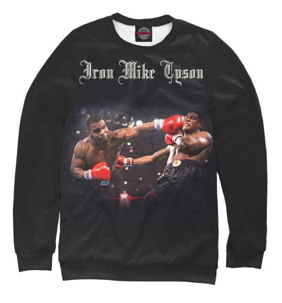Свитшот для мальчиков с изображением iron Mike Tyson цвета Белый