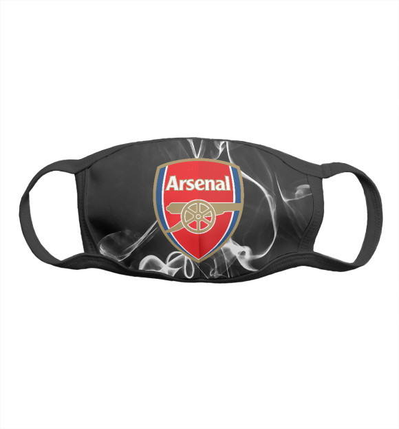 Маска тканевая с изображением Arsenal | Арсенал цвета Белый