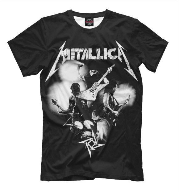 Мужская футболка с изображением Metallica цвета Молочно-белый