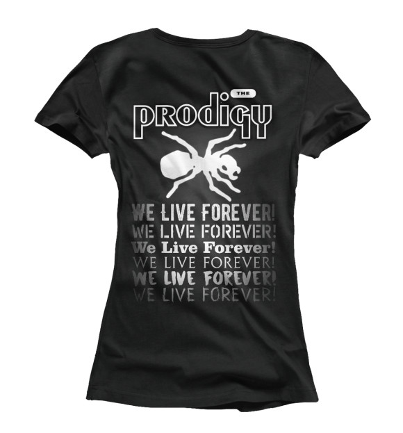 Футболка для девочек с изображением We Live Forever! цвета Белый