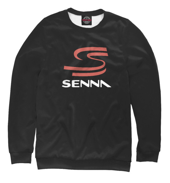 Свитшот для девочек с изображением Senna цвета Белый