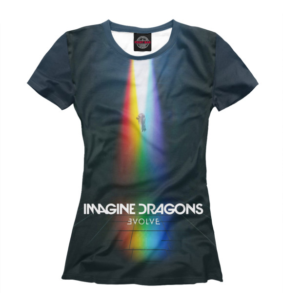 Футболка для девочек с изображением Imagine Dragons цвета Белый