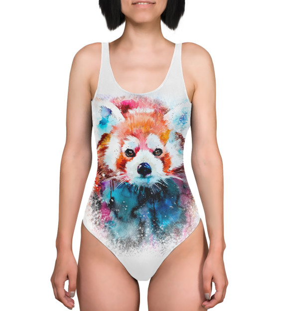 Купальник-боди с изображением Красная панда цвета 
