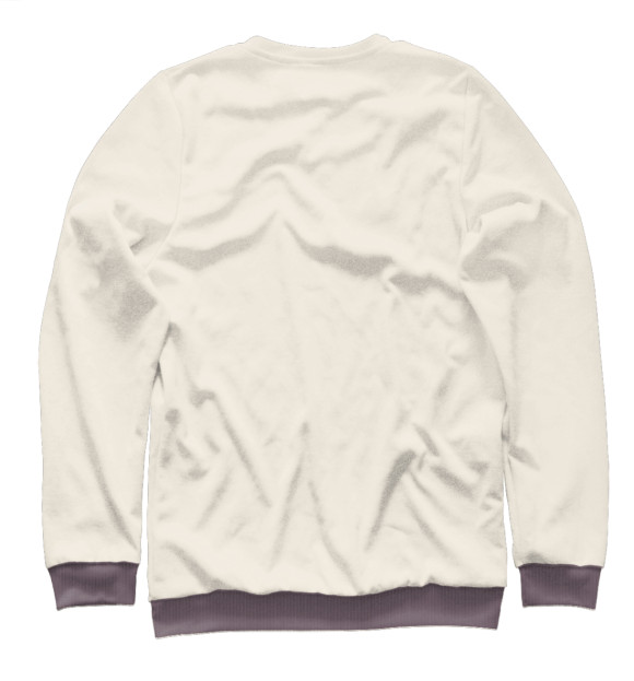 Женский свитшот с изображением Кот в костюмчике цвета Белый