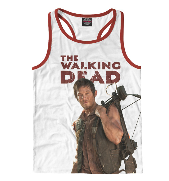 Мужская майка-борцовка с притом Daryl цвета Белый Мужская майка-борцовка с изображением Daryl цвета Белый