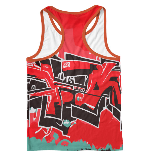 Мужская майка-борцовка с изображением Девушка панк цвета Белый