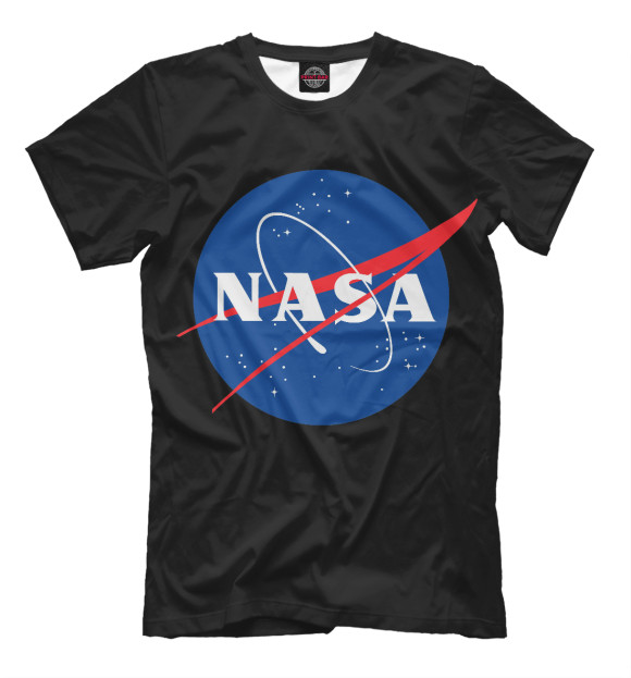 Футболка для мальчиков с изображением NASA цвета Черный