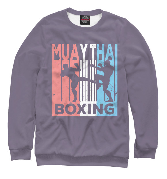 Женский свитшот с изображением MUAY THAI BOXING цвета Белый