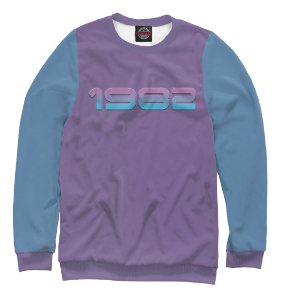 Свитшот для девочек с изображением 1982 neon цвета Белый