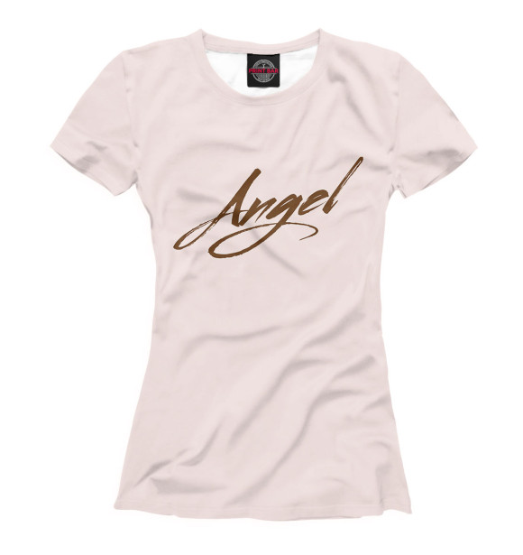 Женская футболка с изображением Ангел цвета Светло-розовый