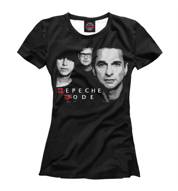 Женская футболка с изображением Depeche Mode цвета Белый