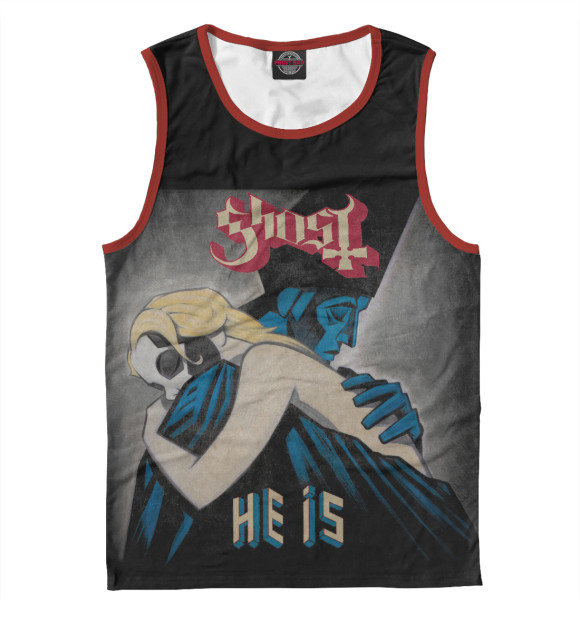 Майка для мальчика с изображением Ghost цвета Белый