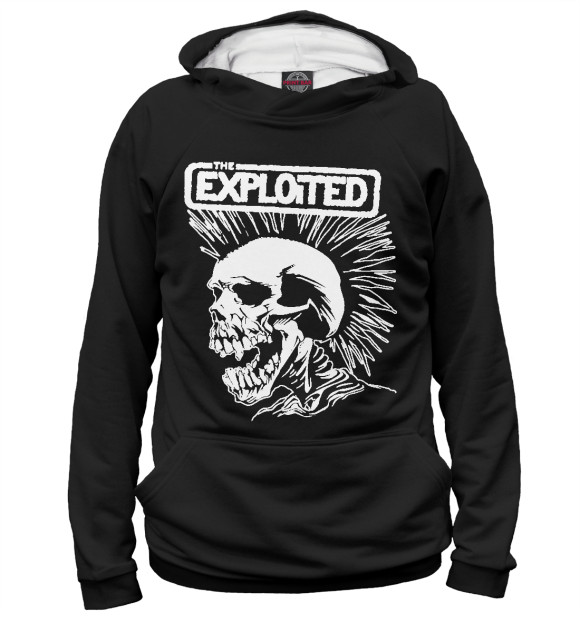 Женское худи с изображением The Exploited цвета Белый