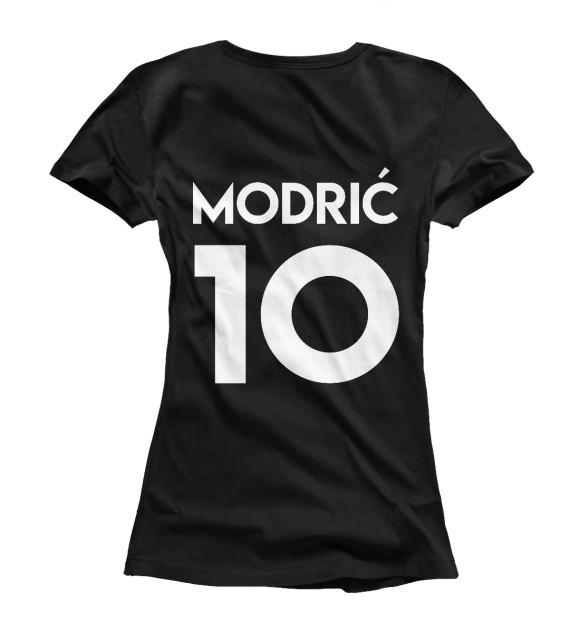 Футболка для девочек с изображением Сборная Хорватии-Модрич 10 цвета Белый