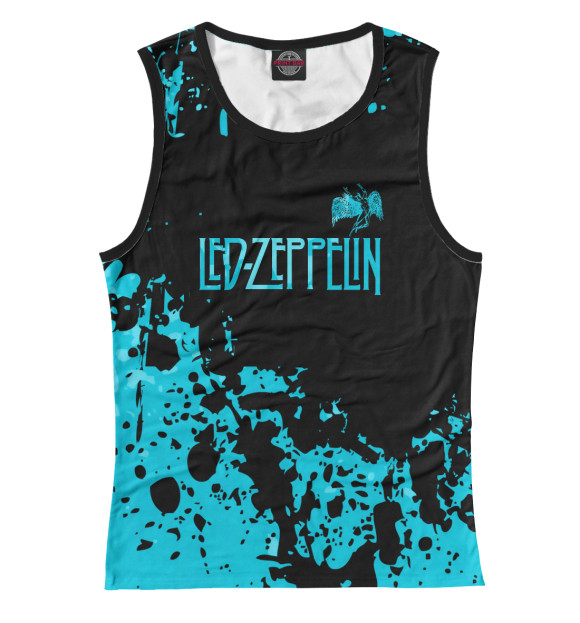 Майка для девочки с изображением Led Zeppelin цвета Белый