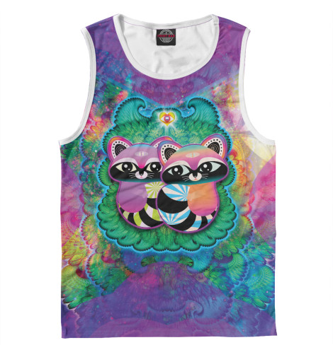 

Майки Print Bar, Белый, Racoons Inlove
