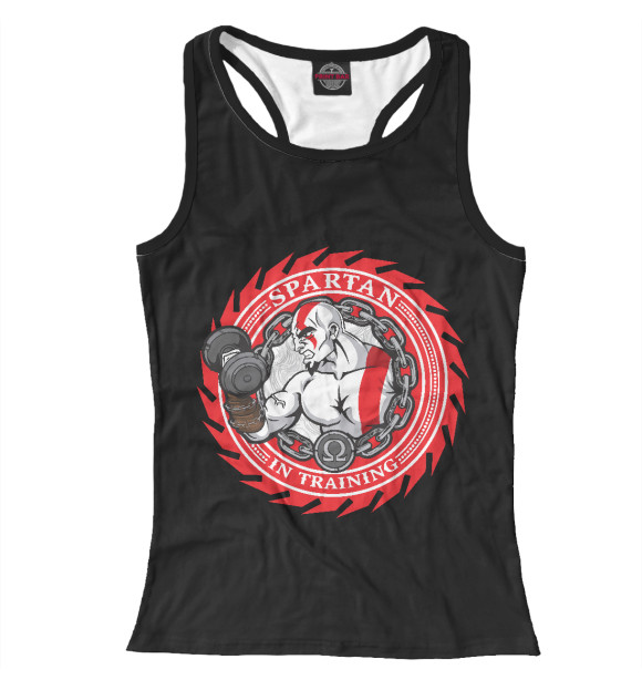 Женская майка-борцовка с изображением Спартанцы цвета Белый