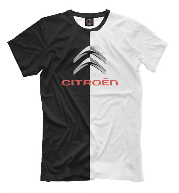 Мужская футболка с изображением Citroen цвета Белый