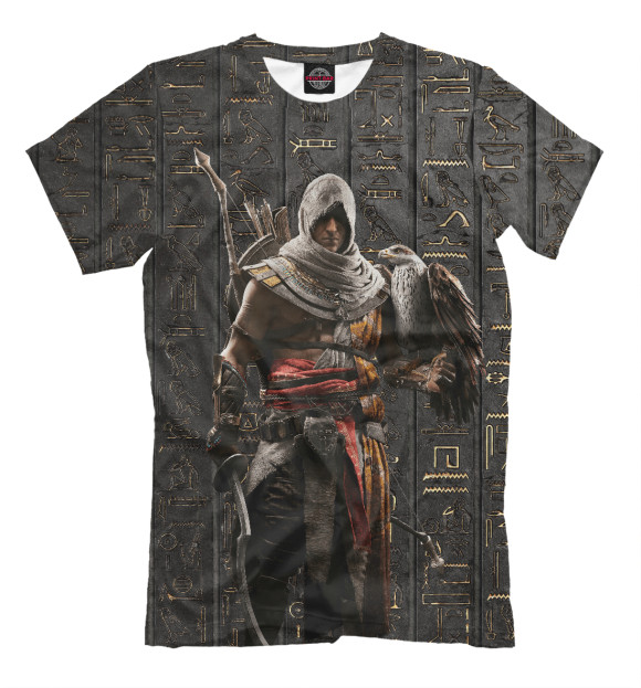 Мужская футболка с изображением Assassin's Creed Origins цвета Молочно-белый