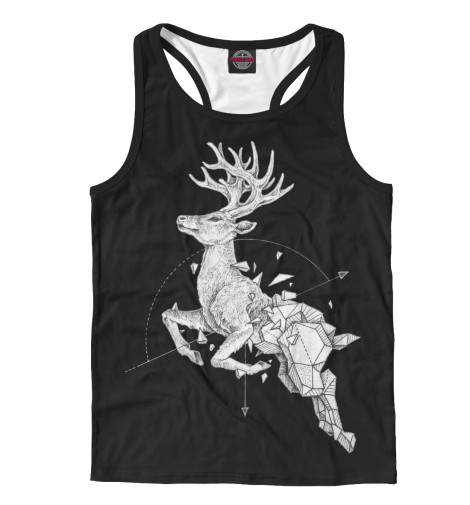 

Майки борцовки Print Bar, Белый, Geometric dark deer