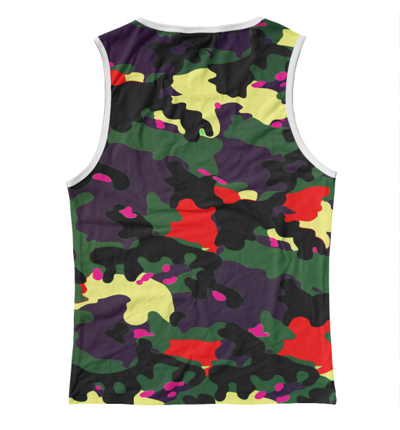 Женская майка с изображением Камуфляж цвета Белый