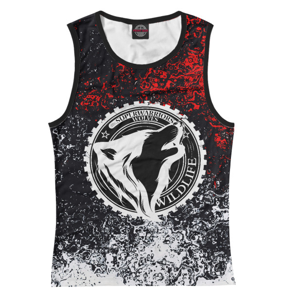 Майка для девочки с изображением Wolf цвета Белый