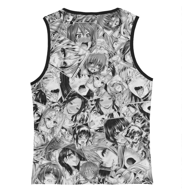Майка для девочки с изображением Manga ahegao цвета Белый