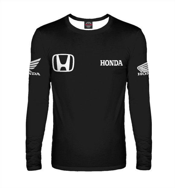 Мужской лонгслив с изображением Honda цвета Белый