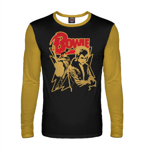 Мужской лонгслив с изображением David Bowie цвета Белый