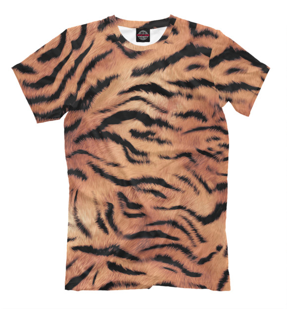 Мужская футболка с изображением В шкуре тигра цвета Белый