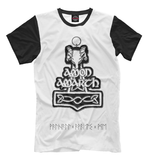 Мужская футболка с изображением Amon Amarth цвета Молочно-белый