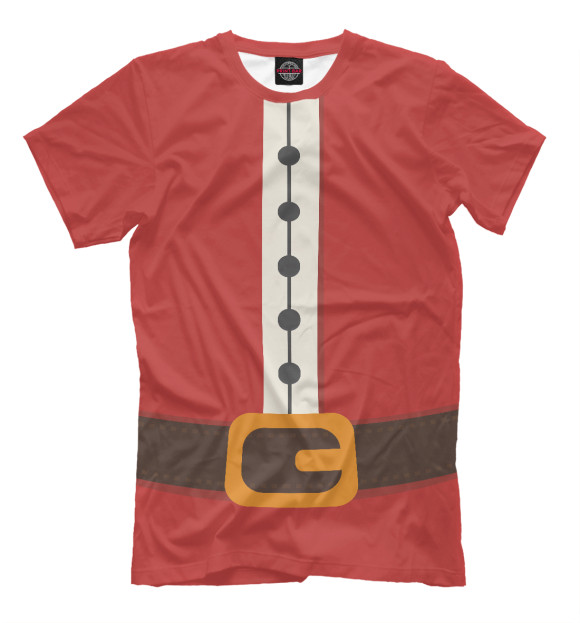 Мужская футболка с изображением Костюм Санты цвета Светло-коричневый