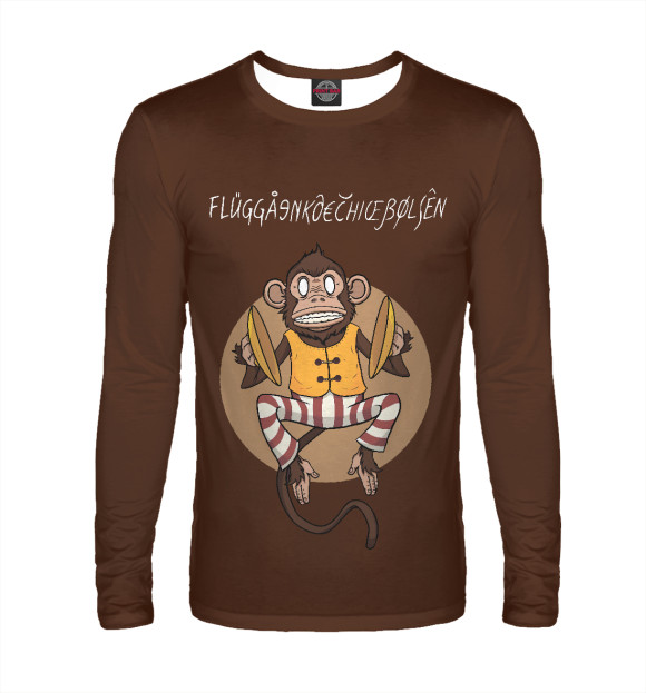 Мужской лонгслив с изображением Flugegeheimen цвета Белый