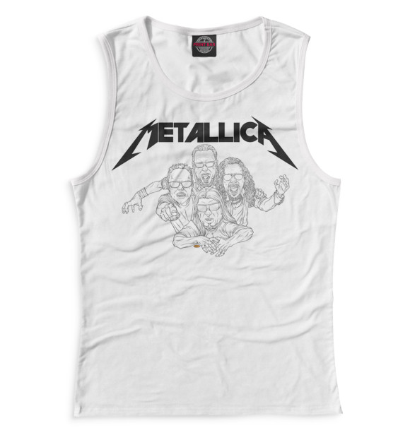 Майка для девочки с изображением Metallica цвета Белый