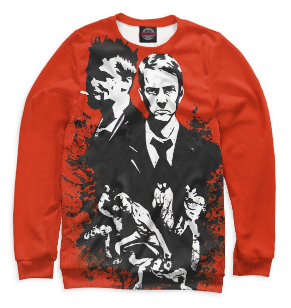 Свитшот для девочек с изображением Бойцовский клуб цвета Белый