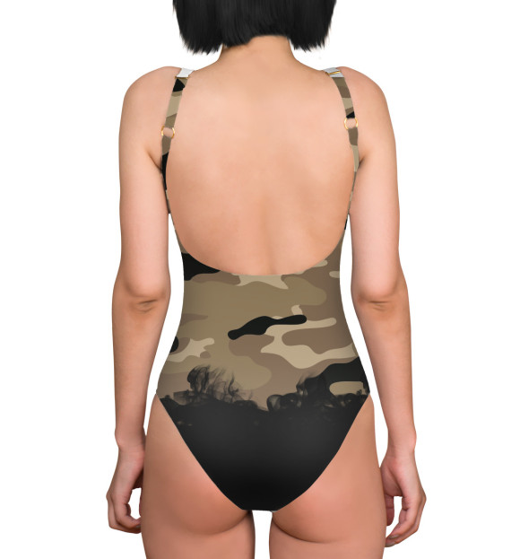 Купальник-боди с притом SYSTEM Black цвета  Купальник-боди с изображением SYSTEM Black цвета