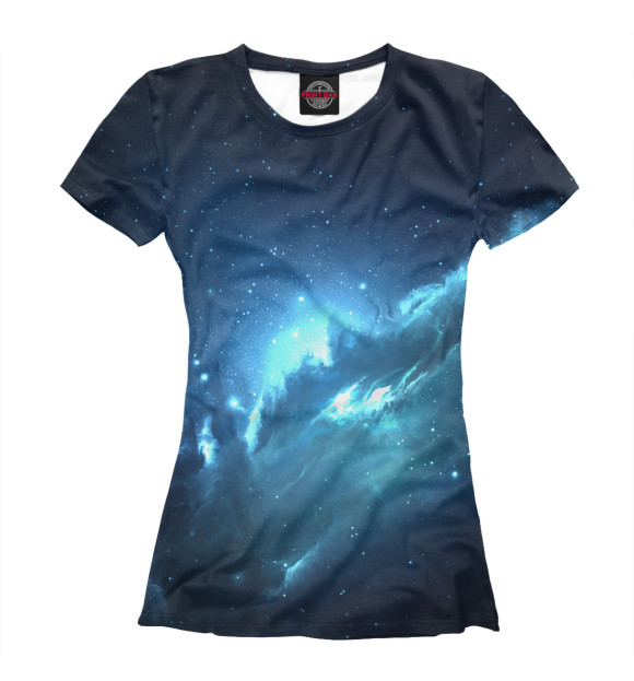 Женская футболка с изображением Atlantis Nebula цвета Белый