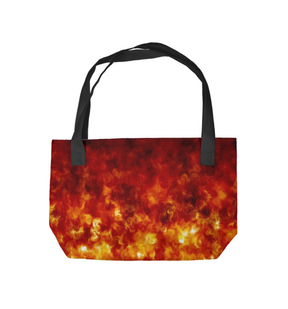 Пляжная сумка с изображением Яркое пламя цвета 
