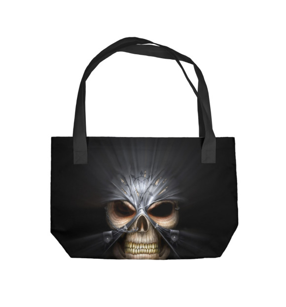 Пляжная сумка с изображением Скелет в маске цвета 